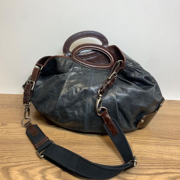 Marni Balloon Bag Black Leather Patent Large Crossbody Purse